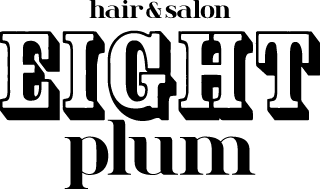渋谷の美容室エイト" EIGHT "のplum ginzaロゴ